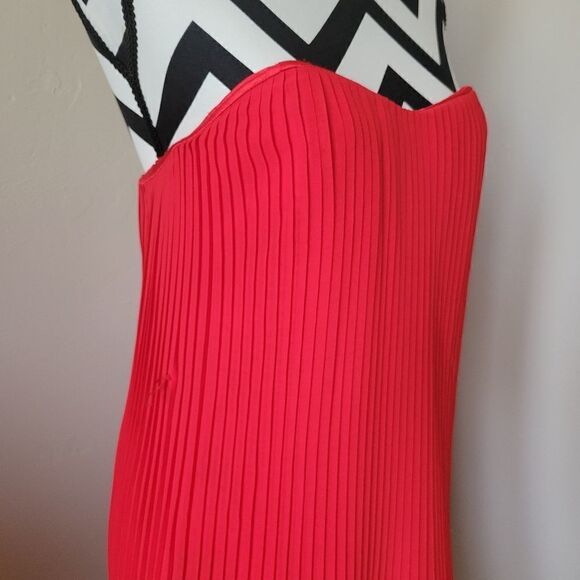 French Connection Red Mini Flare Strapless Dress size 2 XS - Picture 3 of 15